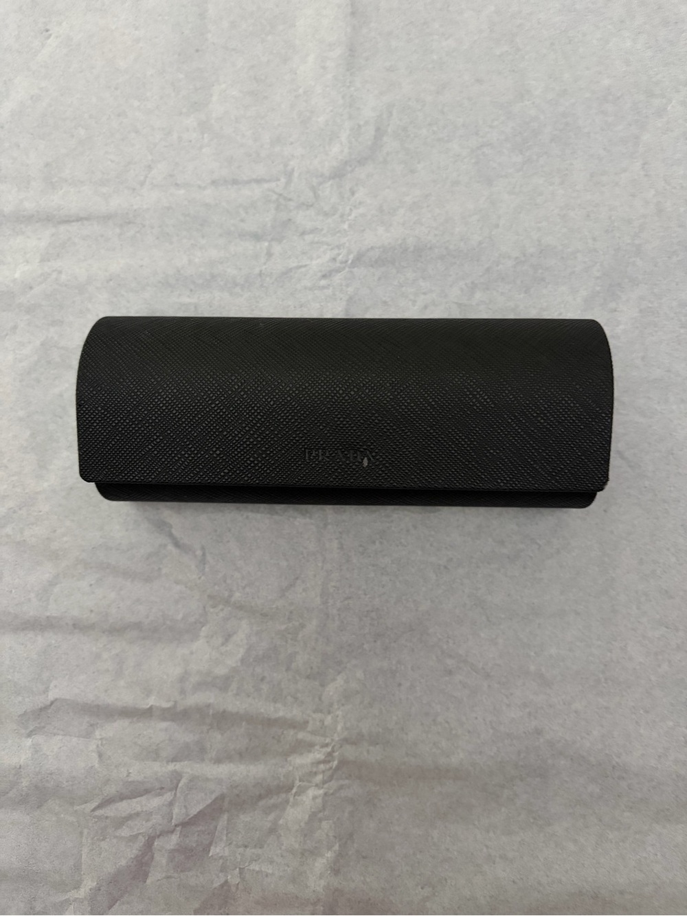 Prada Black Hardshell Textured Eyewear Case